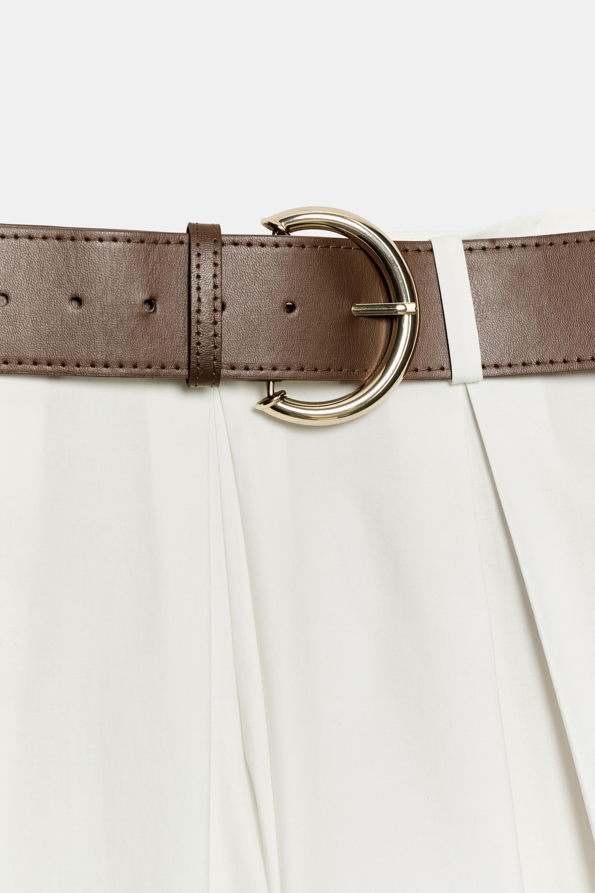 JUPE-CULOTTE À CEINTURE
